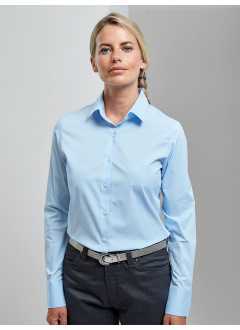 Ladies' Stretch Fit Cotton Poplin Long Sleev Shirtt