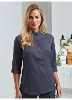 "Verbena" Linen Look Button Up Beauty Tunic