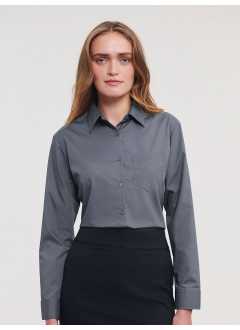Ladies' Long Sleeve PolyCotton Poplin Shirt