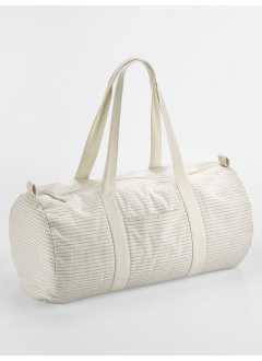 Striped Organic Cotton Barrel Bag